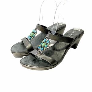 Mila Paoli Italian Leather Slip-on Sandals 10 Summer Casual Versatile Career